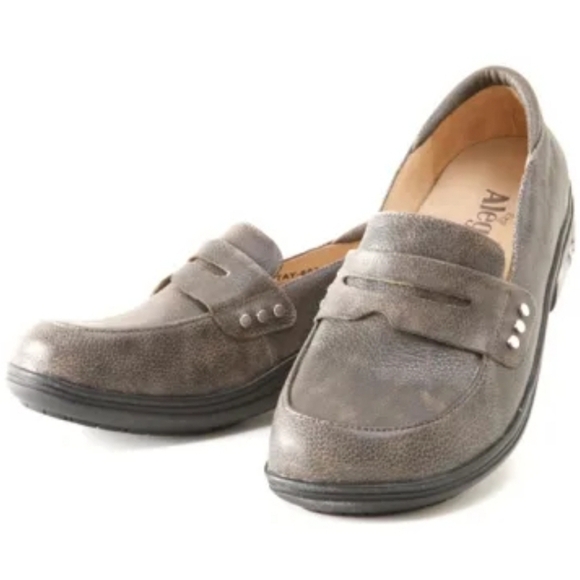 EUC ALEGRIA TAYLOR STONE WALL LOAFERS TAUPE BROWN SIZE 36 - Picture 1 of 14